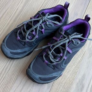 Women’s Size US7 - Merrell Black and Purple Trail Shoes with Gore-Tex